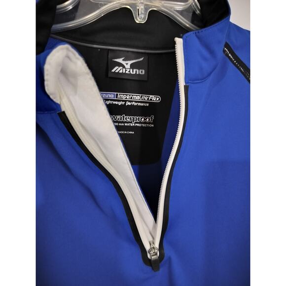 M621) Mizuno  Impermalite Flex Waterproof Full Zip Golf Rain Jacket Large - Picture 6 of 12